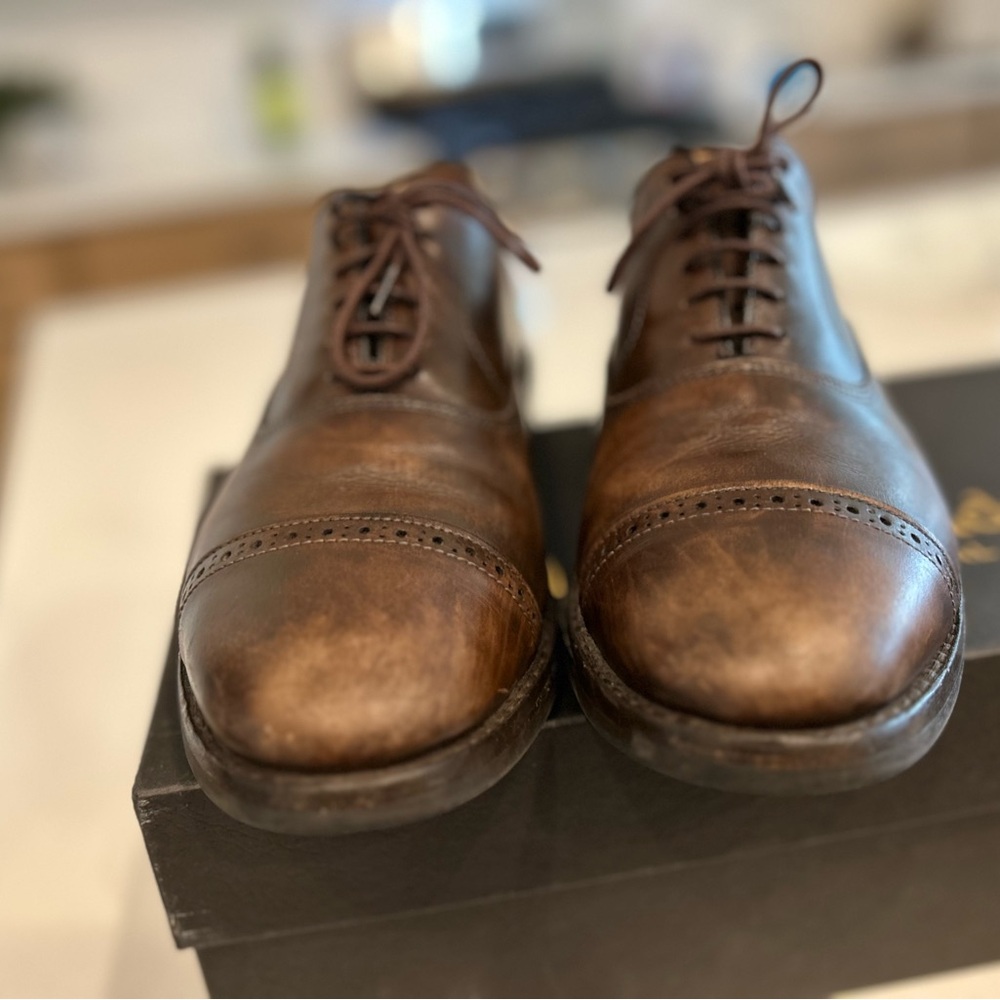 Allen Edmonds Dark Brown Leather Oxfords - Picture 3 of 8